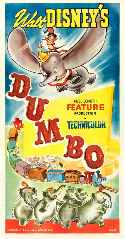 Dumbo (RKO, 1941). Style B. Movie Poster Reprint