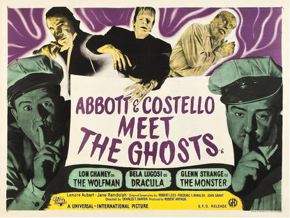 Abbott and Costello Meet the Ghosts (Universal International, 1948). British Movie Poster