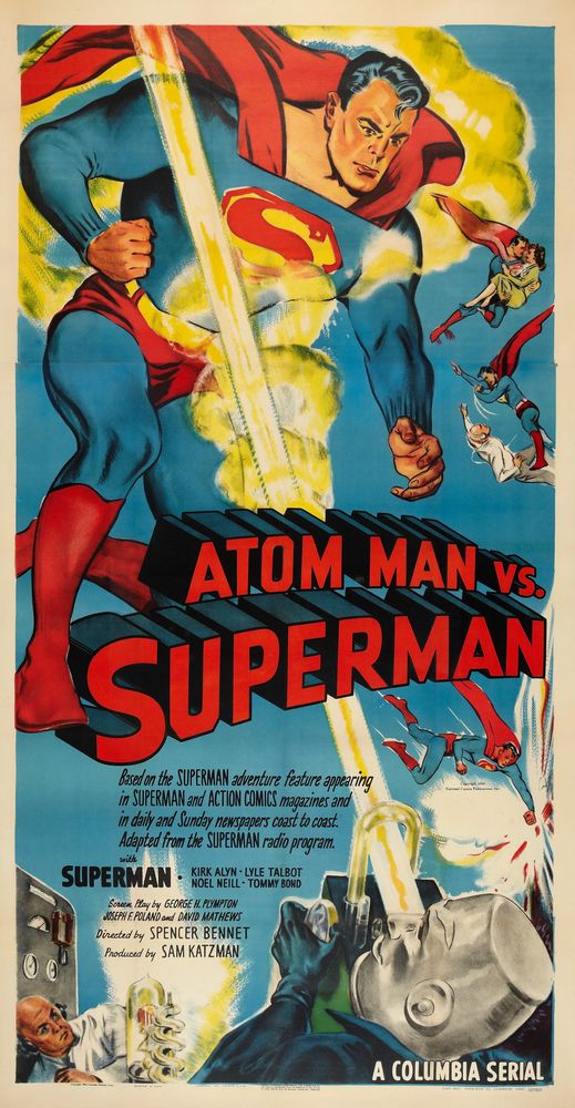 Atom Man vs. Superman (Columbia, 1950). Movie Poster