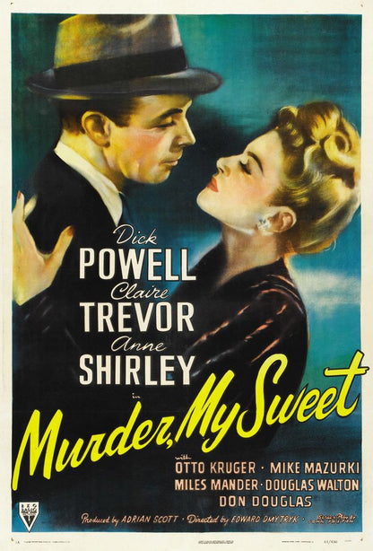 Murder, My Sweet (RKO, 1944). Movie Poster Reprint