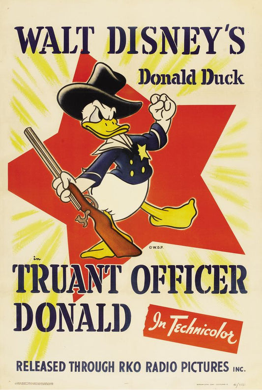 Truant Officer Donald (RKO, 1941). Movie Poster Reprint