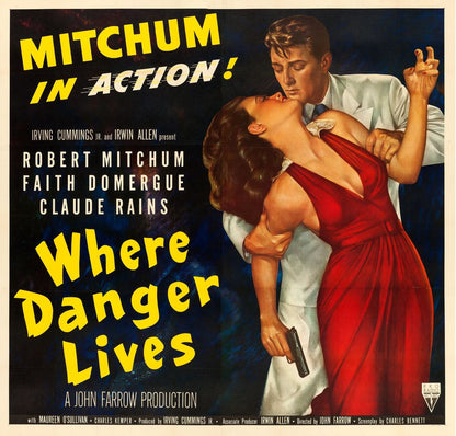 Where Danger Lives (RKO, 1950). Movie Poster Reprint