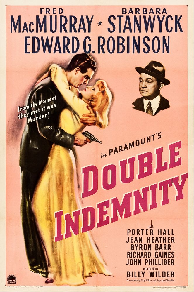 Double Indemnity (Paramount, 1944). Movie Poster Reprint