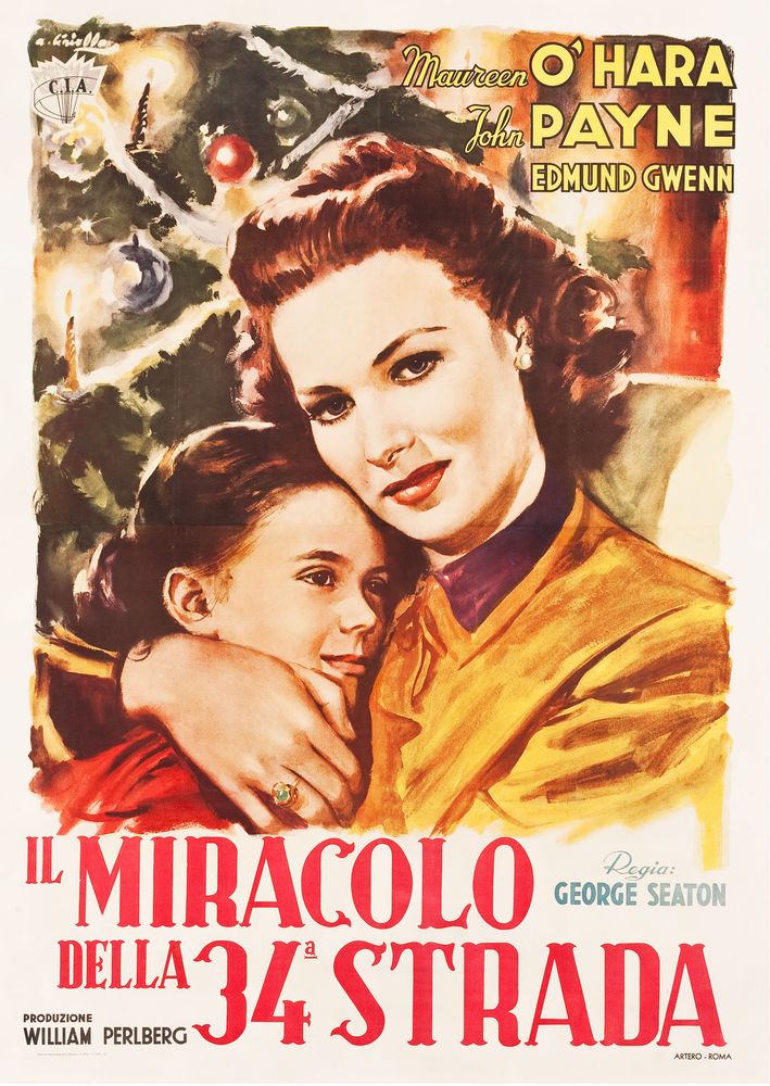 Miracle on 34th Street (CIA, 1947). Italian Poster, Averardo Ciriello Artwork. Movie Poster Reprint