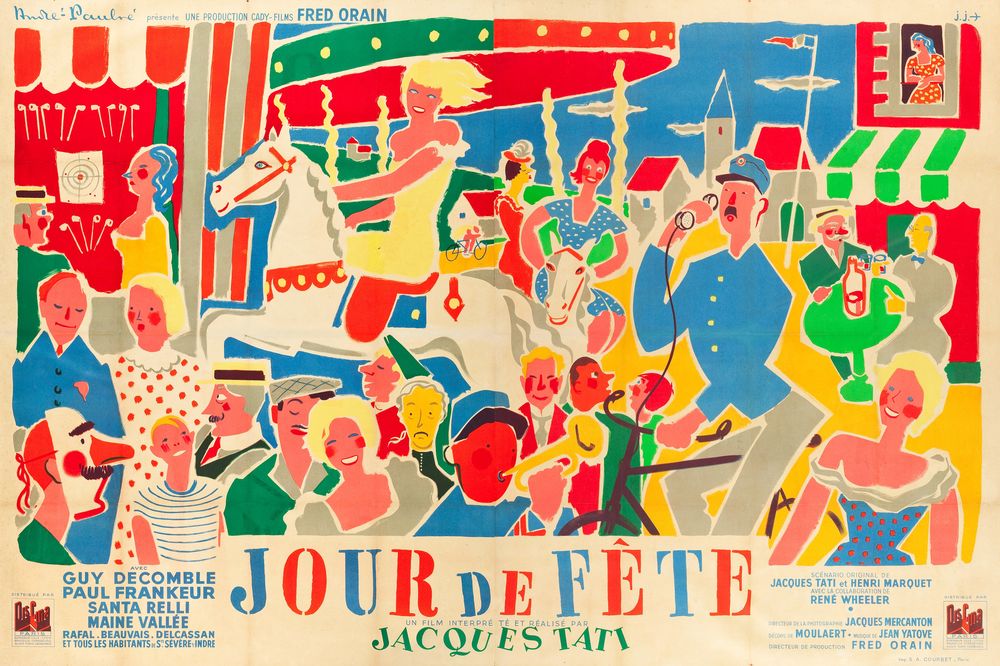 Jour de Fete (DisCina, 1949). French Movie Poster Reprint