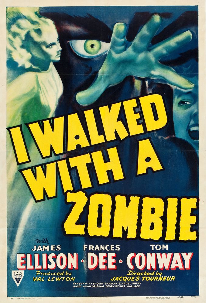 I Walked with a Zombie (RKO, 1943). Movie Poster Reprint