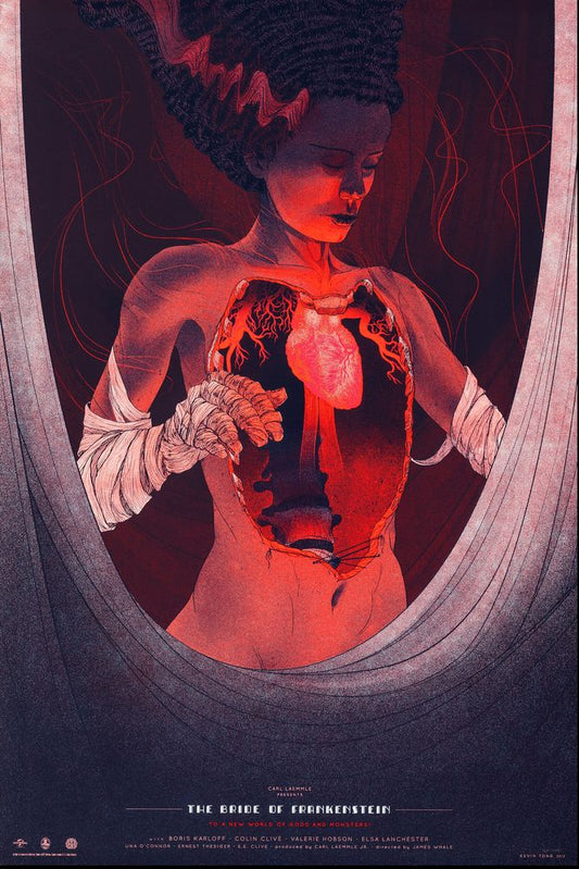 The Bride of Frankenstein, 167/380 by Kevin Tong (Mondo, 2012). Movie Poster Reprint