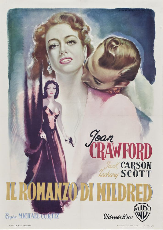 Mildred Pierce (Warner Brothers, 1948). Italian Poster, First Post-War Release Movie Poster Reprint