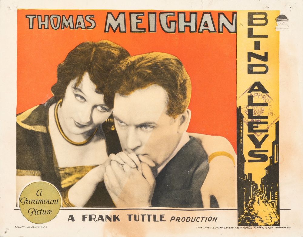 Blind Alleys (Paramount, 1927). Movie Poster. Drama.