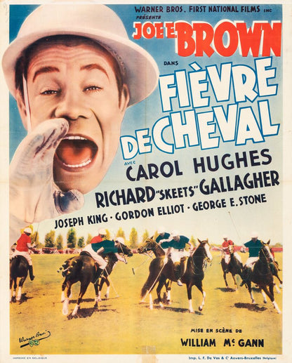 Polo Joe (Warner Bros. - First National, 1936). Trimmed Pre-War Belgian Poster, Comedy. Movie Poster Reprint