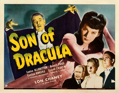 Son of Dracula (Universal, 1943). Movie Poster Reprint