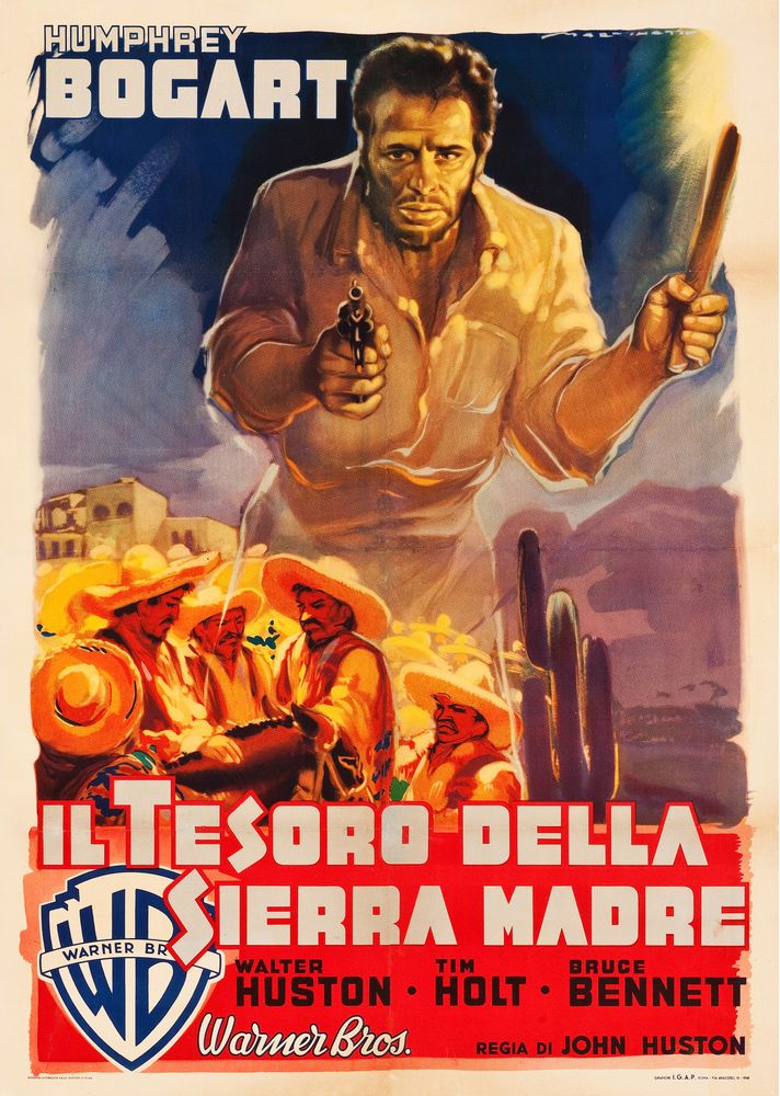 The Treasure of the Sierra Madre (Warner Brothers, 1948). Italian Poster, Luigi Martinati Artwork. Movie Poster Reprint