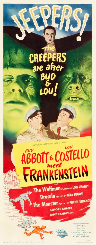 Abbott and Costello Meet Frankenstein (Universal International, 1948). Movie Poster