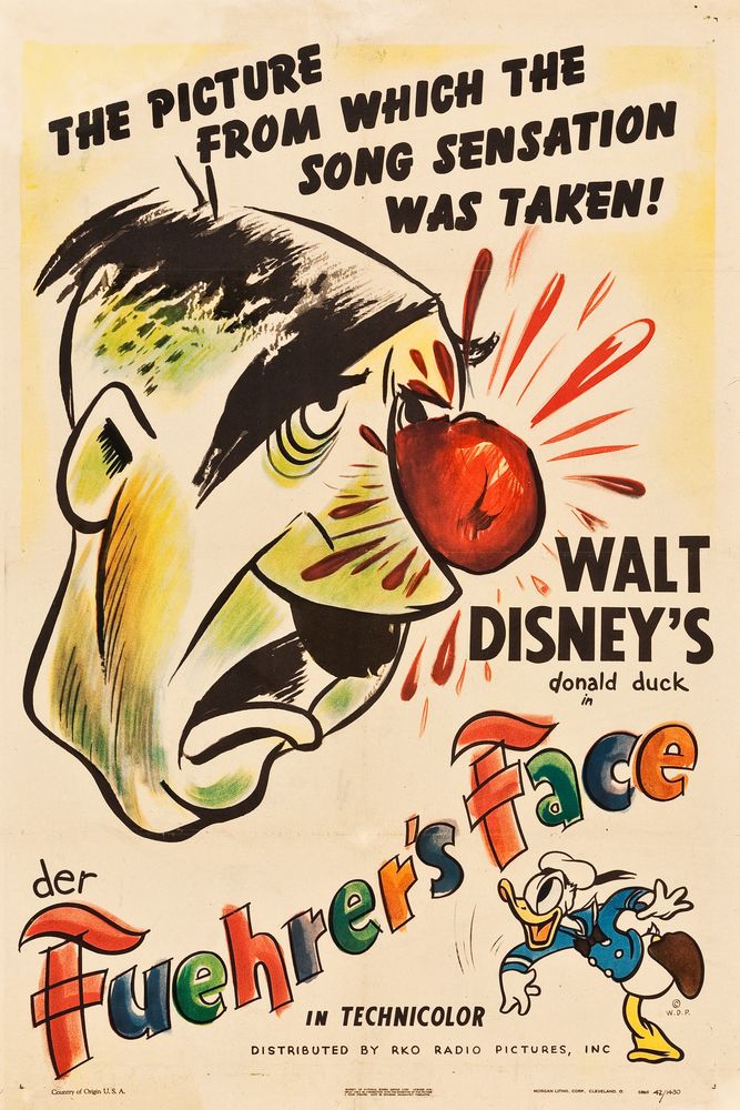 Donald Duck in Der Fuehrer's Face (RKO, 1942). Movie Poster Reprint