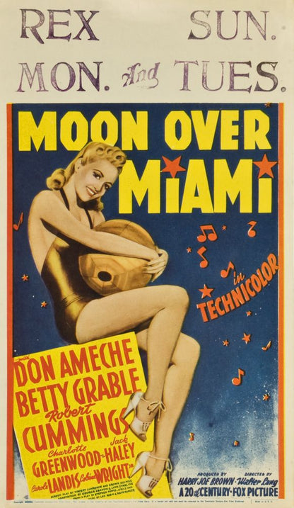 Moon Over Miami (20th Century Fox, 1941). Movie Poster Reprint