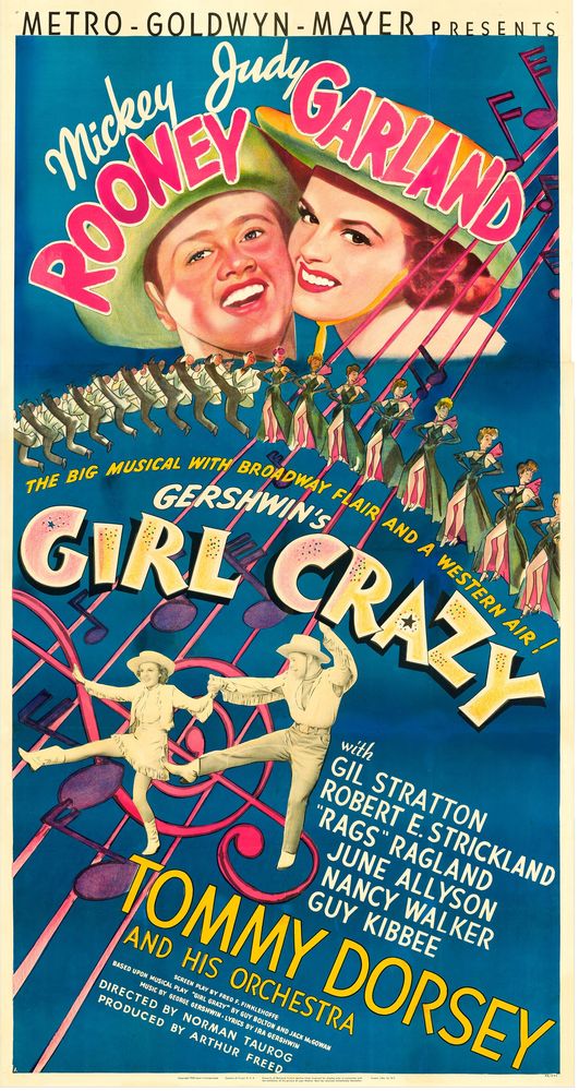 Girl Crazy (MGM, 1943). Fine/Very Fine on Linen. Style A. Movie Poster Reprint