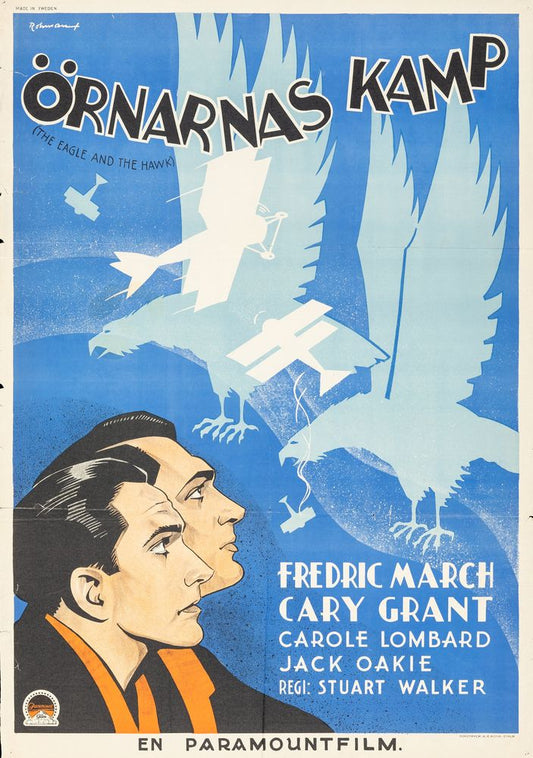 The Eagle and the Hawk (Paramount, 1933). Swedish Poster, Eric Rohman Artwork. War. Movie Poster Reprint