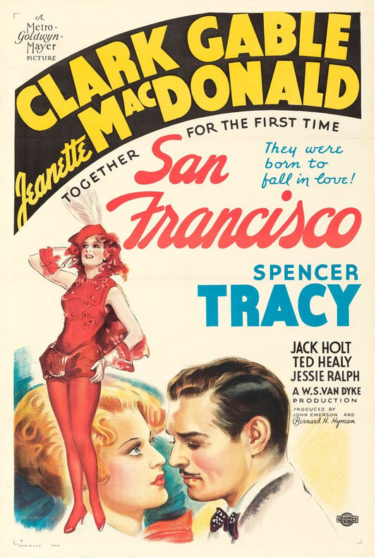 San Francisco (MGM, 1936). Style C. Movie Poster Reprint