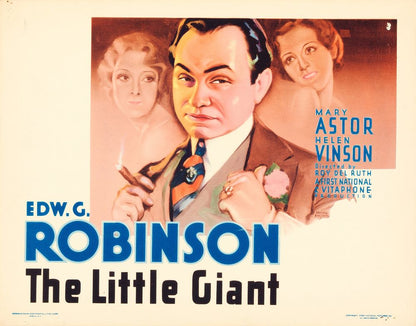 The Little Giant (First National, 1933). Irving Sinclair Artwork. Movie Poster Reprint