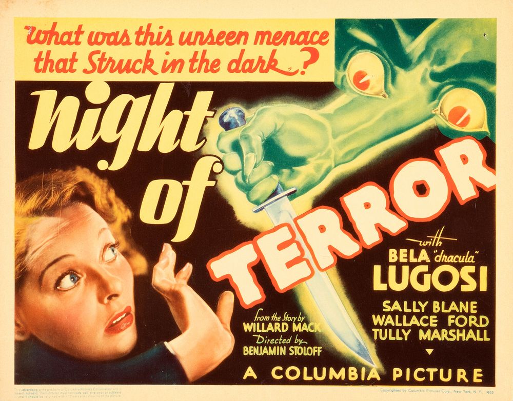 Night of Terror (Columbia, 1933). Movie Poster Reprint