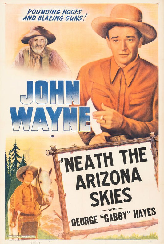 Neath the Arizona Skies (Lone Star, R-1940s). Western. Movie Poster Reprint