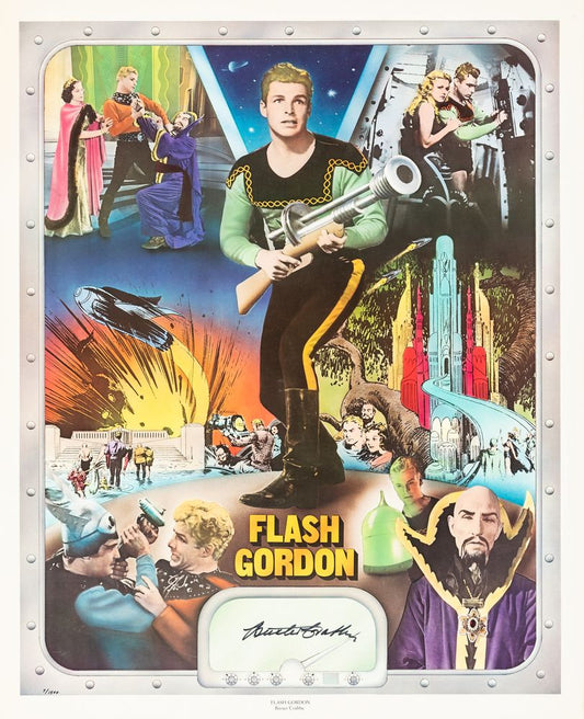 Buster Crabbe as Flash Gordon (Nostalgia Merchant, 1977). Adventure. Movie Poster Reprint