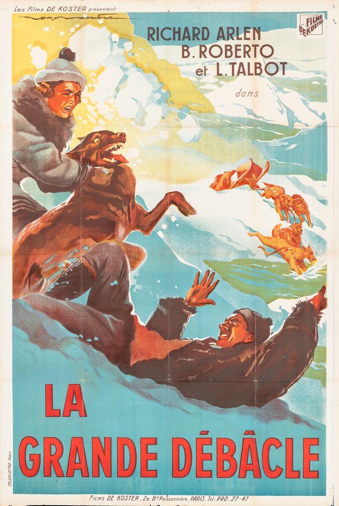 Call of the Yukon (Films De Koster, 1939). French Poster, Roger Soubie Artwork. French Title: La Grande Débâcle. Adventure. Movie Poster Reprint