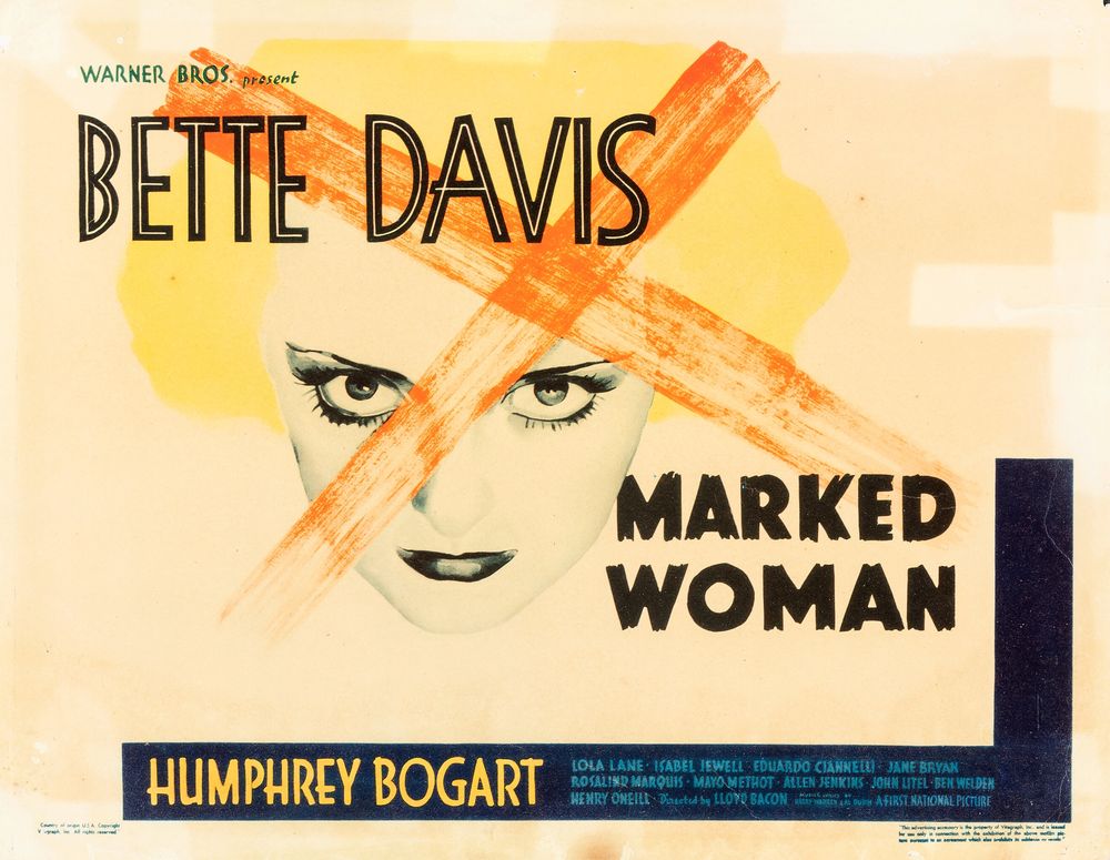 Marked Woman (Warner Bros., 1937). Crime. Movie Poster Reprint