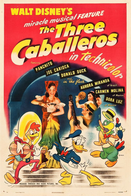 The Three Caballeros (RKO, 1945). Movie Poster Reprint