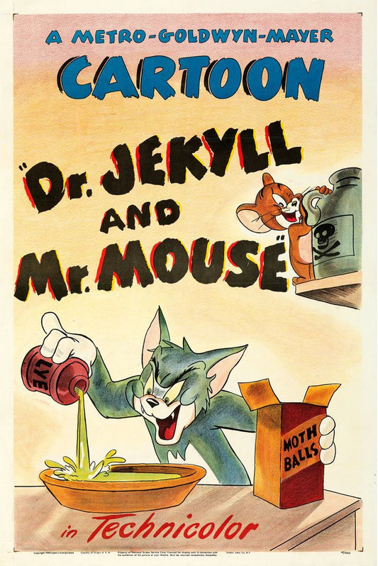 Dr. Jekyll and Mr. Mouse (MGM, 1947). Movie Poster Reprint