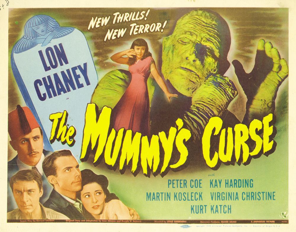 The Mummy's Curse (Universal, 1944). Movie Poster Reprint