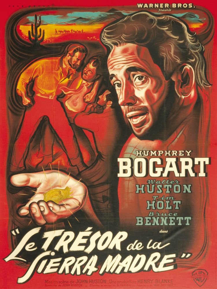 Treasure of the Sierra Madre (Warner Brothers, 1948). French Movie Poster Reprint