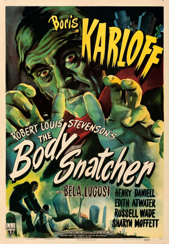 The Body Snatcher (RKO, 1945). William Rose Artwork. Movie Poster Reprint