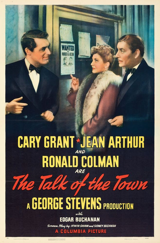 The Talk of the Town (Columbia, 1942). Style B. Movie Poster Reprint