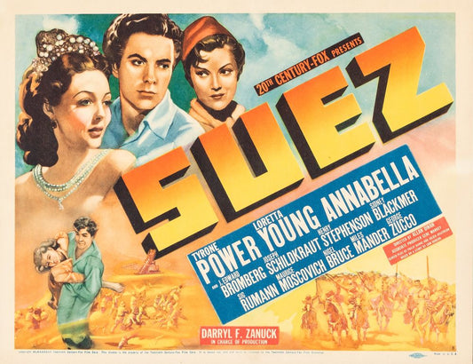 Suez (20th Century Fox, 1938). Romance. Movie Poster Reprint