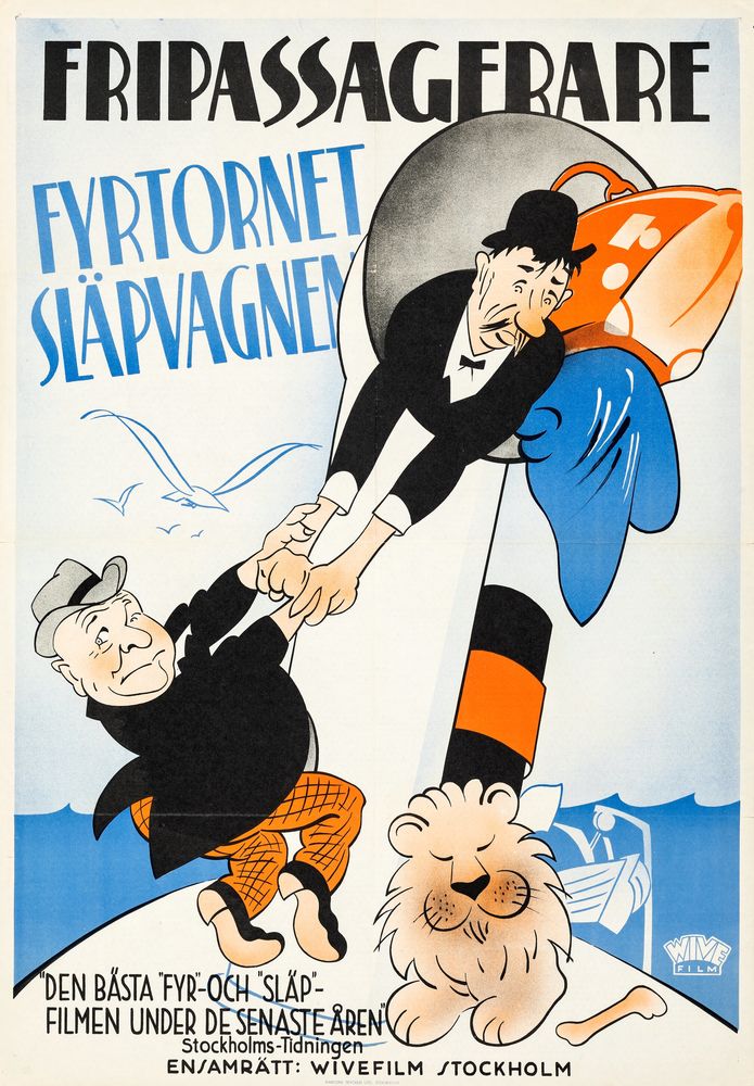 Blinde Passagiere (Wive Film, 1936). Swedish Poster. Comedy. Movie Poster Reprint