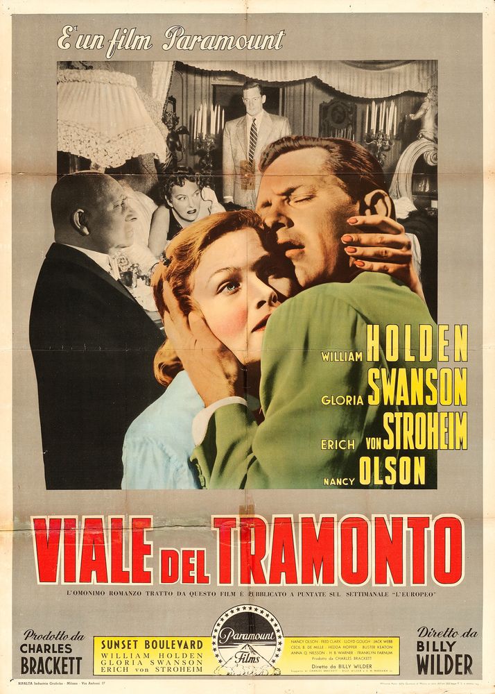 Sunset Boulevard (Paramount, 1950). Italian Movie Poster Reprint