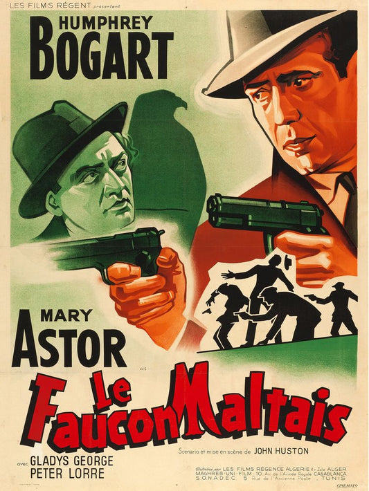 The Maltese Falcon (Les Films Regence Algerie, R-1950s). French Poster, Jacques Bonneaud Artwork. Movie Poster Reprint