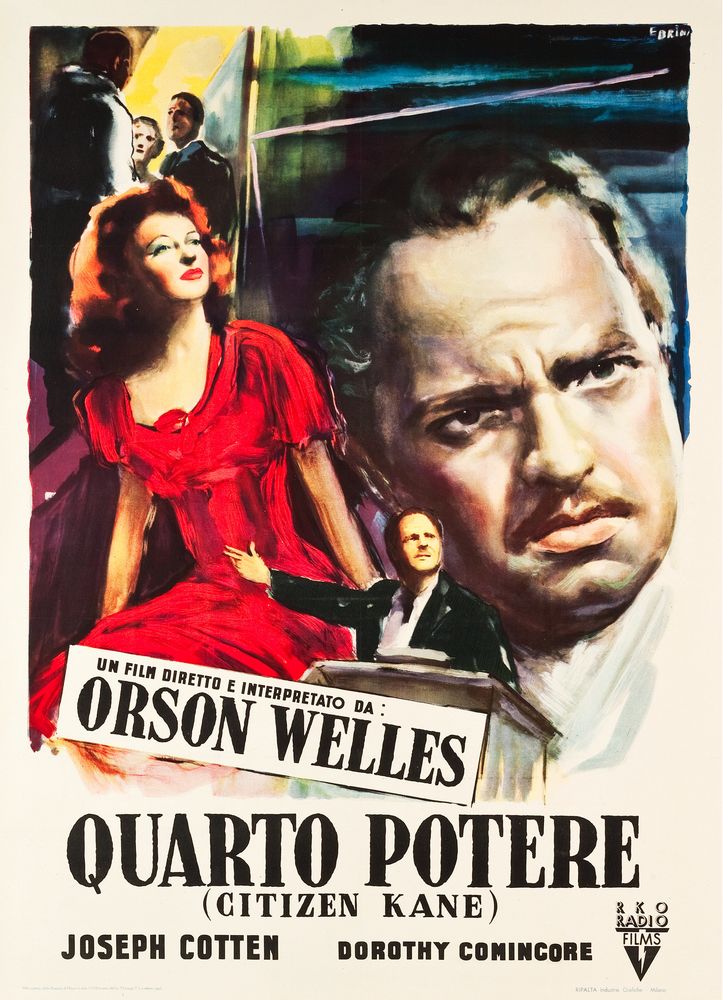 Citizen Kane (RKO, 1948). First Release Italian Movie Poster Reprint