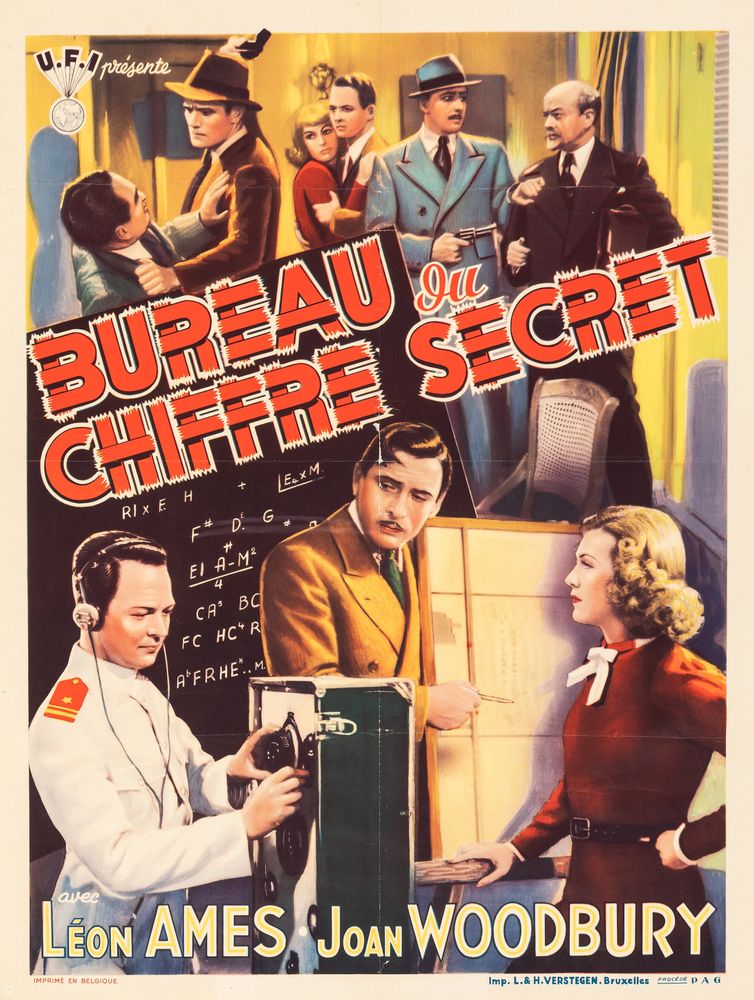 Cipher Bureau. Pre-War Belgians Poster. Drama. Movie Poster Reprint