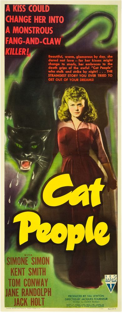 Cat People (RKO, 1942).- Movie Poster Reprint