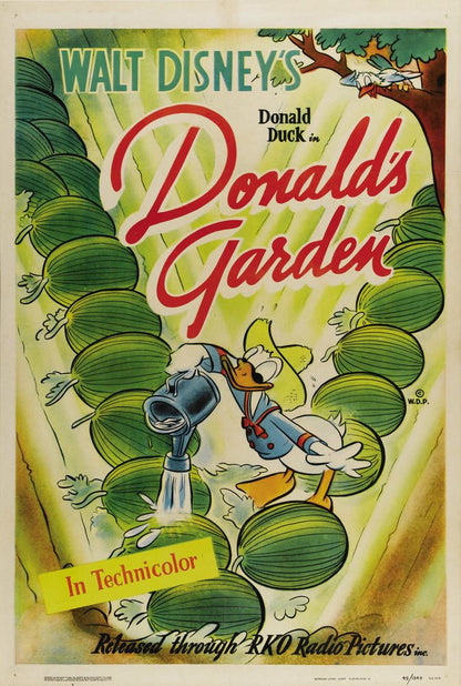 Donald's Garden (RKO, 1942).- Movie Poster Reprint