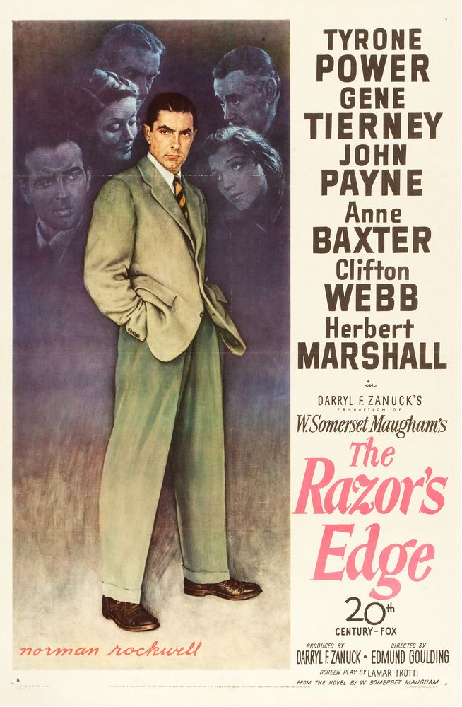 The Razor's Edge (20th Century Fox, 1946). Style B.- Movie Poster Reprint