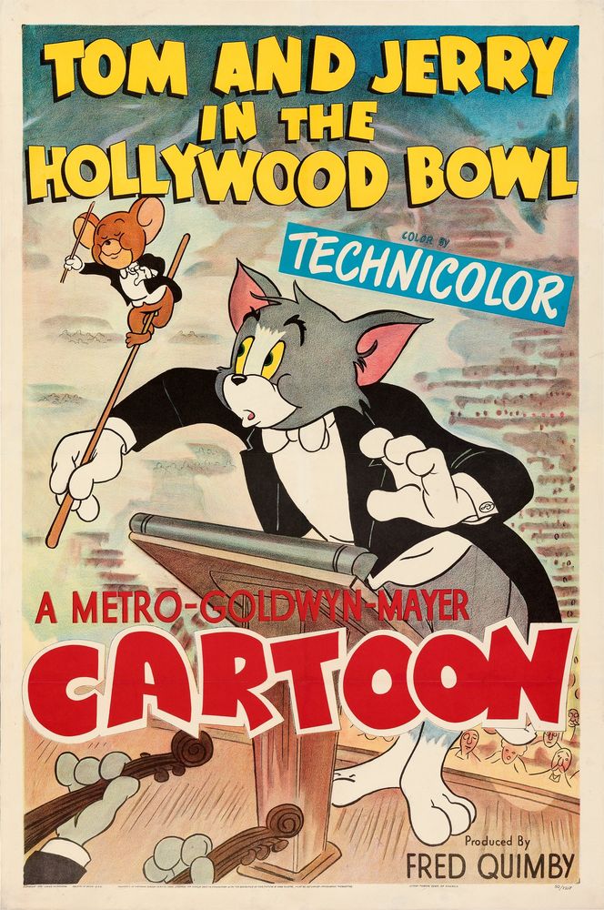 Tom and Jerry in the Hollywood Bowl (MGM, 1950). Very Fine- on Linen.- Movie Poster Reprint