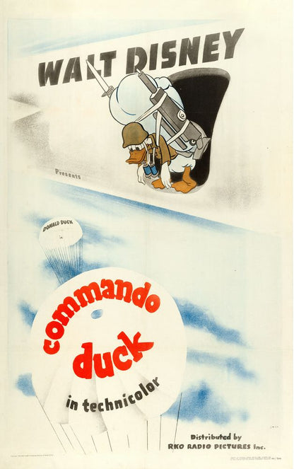 Donald Duck in Commando Duck (RKO, 1944).- Movie Poster Reprint