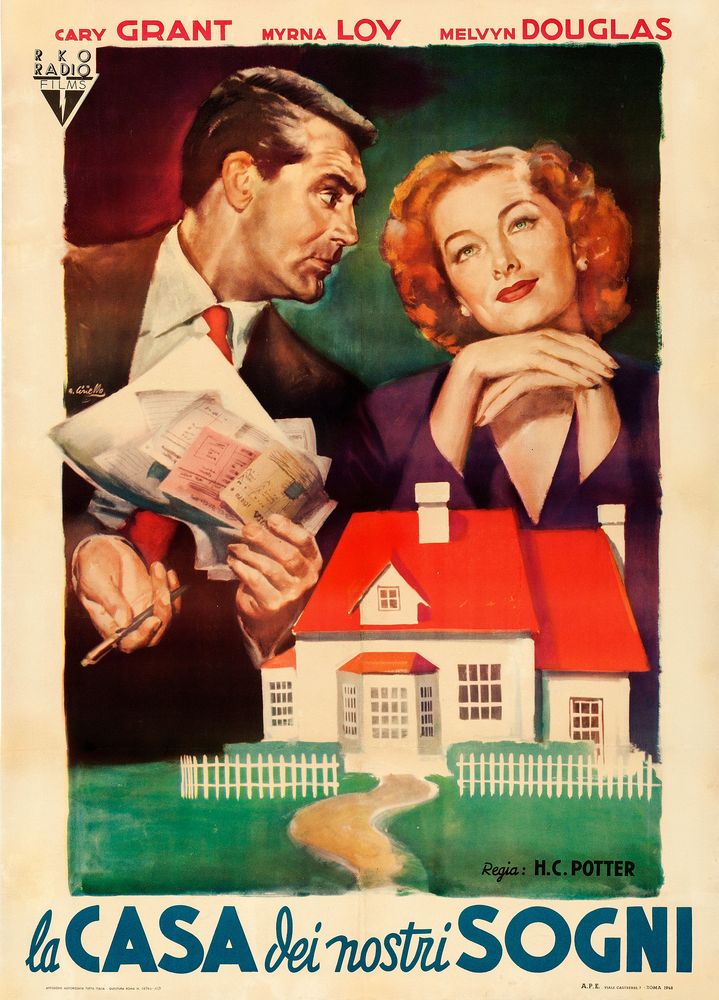 Mr. Blandings Builds His Dream House (RKO, 1948). Italian, Averardo Ciriello Artwork.- Movie Poster Reprint