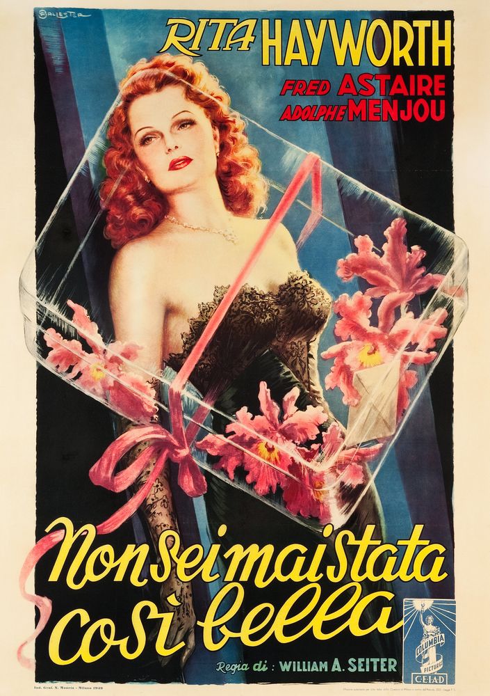 You Were Never Lovelier (Columbia, 1949). First Post-War Italian- Movie Poster Reprint