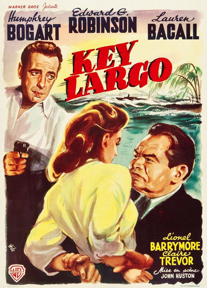 Key Largo (Warner Brothers, 1948). Belgian- Movie Poster Reprint