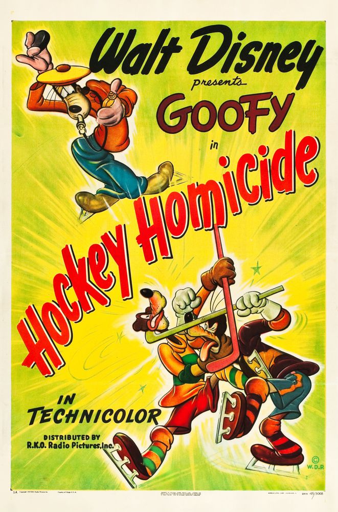 Hockey Homicide (RKO, 1945).- Movie Poster Reprint