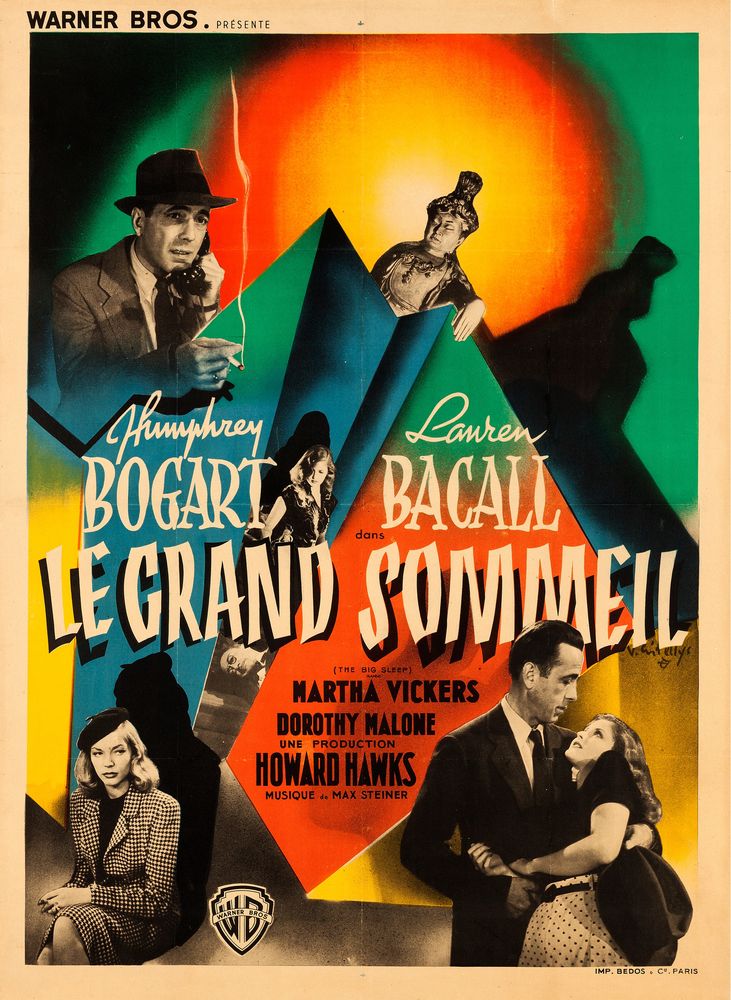 The Big Sleep (Warner Brothers, 1947). French. Vincent Cristellys Artwork.- Movie Poster Reprint